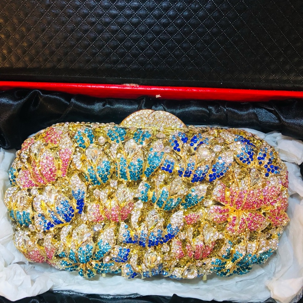 NWT RARE JEWELED EVENING CLUTCH